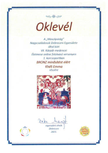 “Mosolyvirág” – Khéli Emma