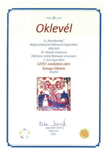 “Mosolyvirág” – Korega Viktória